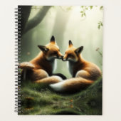 Renard câlin dans une forêt brumeuse (Devant)