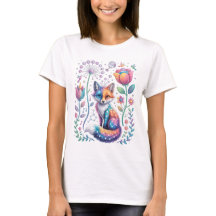 Renard cosmique en T-shirt Dreamy Garden