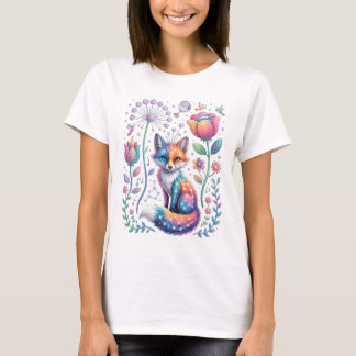 Renard cosmique en T-shirt Dreamy Garden