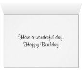 Renard d'anniversaire en carte de neige (Intérieur Horizontal (Bas))