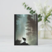 Renard dans une forêt humide - Carte d'art fauniqu (Debout devant)
