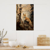Renard dans une impression de forêt automnale, Art (Cuisine)