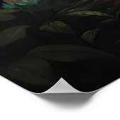 Renard dans une impression de forêt de fleurs magi (Coin)