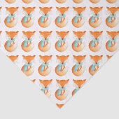 Renard d'aquarelle dans le papier de soie de soie (Détail)