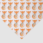 Renard d'aquarelle dans le papier de soie de soie (Détail)