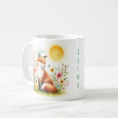 Renard d'aquarelle de printemps - Kid Mug (Devant gauche)