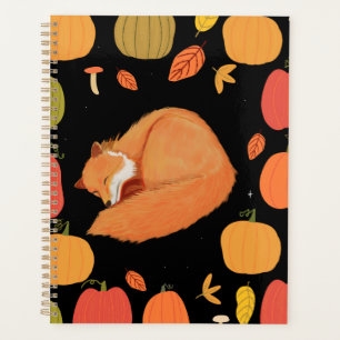 Renard d'automne endormi