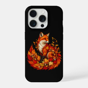 Renard d'automne Forêt d'automne Feuilles Glands C