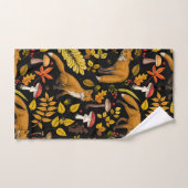 Renard d'automne sur noir (Serviette à main)