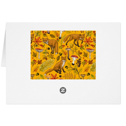 Renard d'automne sur orange (Dos Horizontal)