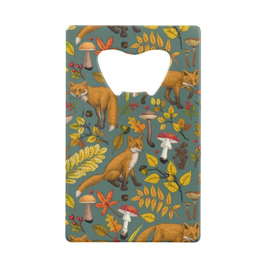 Renard d'automne sur pin vert (Dos)