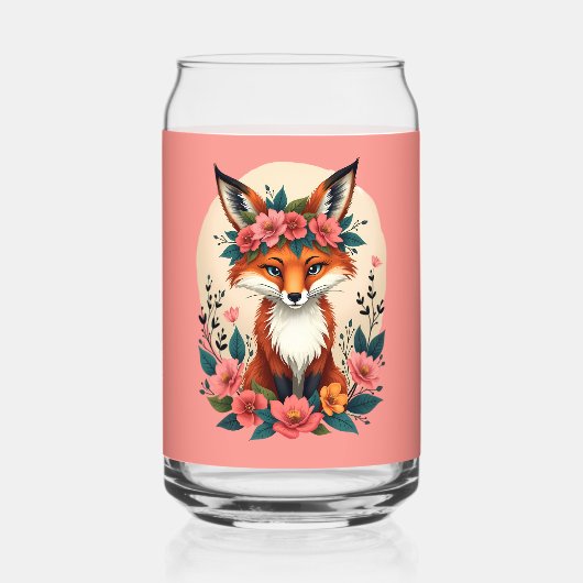 Renard de Boho Whimsical avec forêt de Couronne Fl (Verso)