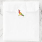 renard de fruits ! Autocollant (Sac)