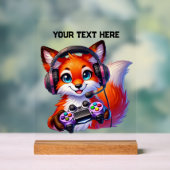 Renard de joueur cool ajouter du texte (Neutre)