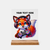 Renard de joueur cool ajouter du texte (Recto)