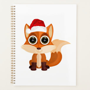 Renard de Noël mignon Animal de fête de dessin ani
