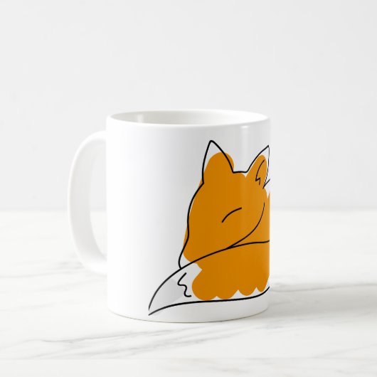 Renard Dessin Nature Mug (Devant gauche)