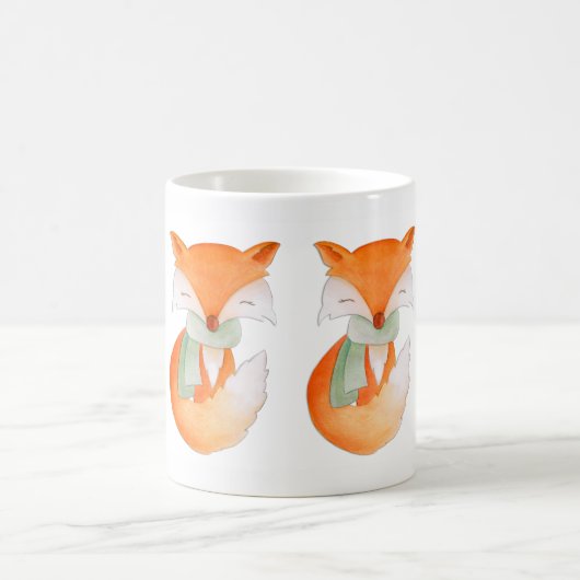 Renard d'hiver enveloppé dans une tasse d'art (Centre)