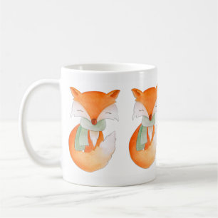 Renard d'hiver enveloppé dans une tasse d'art