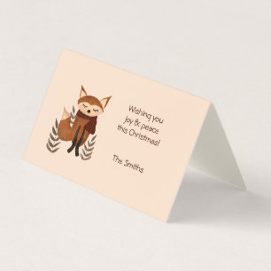 Renard d'hiver mignon avec Écharpe