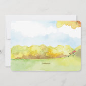 Renard Endormi sous un Arbre Invitation (Dos)