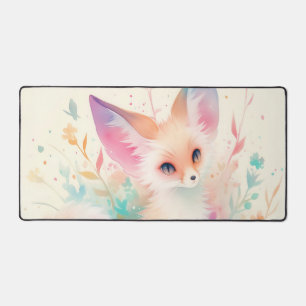 Renard Fennec Éthéré Pastel Arc-en-Ciel Aquarelle