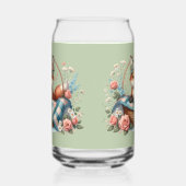 Renard floral en panier avec courtepointe et fleur (Gauche)