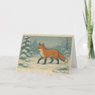 Renard japonais - Carte de Noël