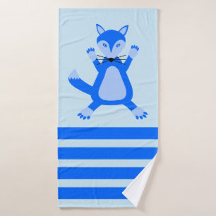 Renard Mâle Bébé Bleu Mignon