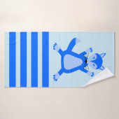 Renard Mâle Bébé Bleu Mignon (Serviette de bain)