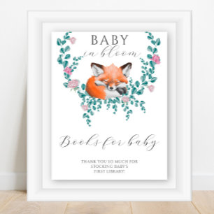 Renard mignon endormi - livres pour bébé affiche