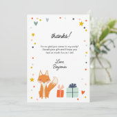 Renard Mignon Fête Moderne d'Enfants Merci (Debout devant)