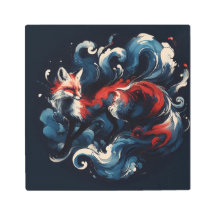 Renard mystique au milieu des tourbillons - Art nu