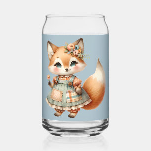 Renard pastel floral Cottagecore fantaisiste 