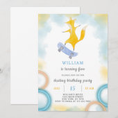 Renard Patinage Invitation Anniversaire (Devant / Derrière)