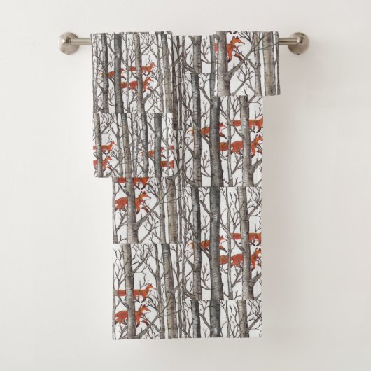 Renard renard renard en gris hiver Woods ensemble  (En situation)