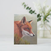 Renard rouge dans la carte postale d'art animal en (Debout devant)