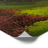 Renard rouge en vêtements verts | AI Art Poster (Coin)