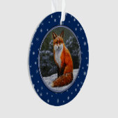 Renard rouge mignon en neige hivernale (devant)