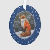 Renard rouge mignon en neige hivernale (devant)