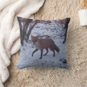 Renard rouge réversible dans le coussin de neige (Couverture)