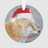 Renard Rouge Sleepy Portant Red Santa Hat Holiday (devant)