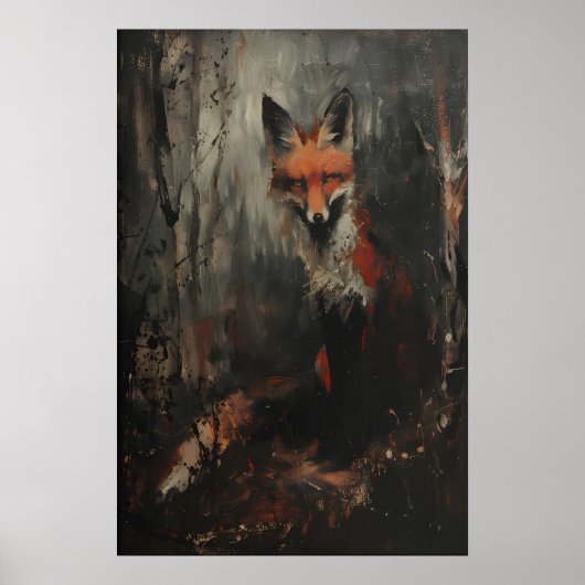 Renard roux, décoration murale d'animal imprimable (Devant)