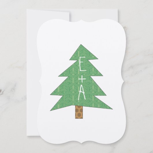 Renard rustique et Faire-part de mariage de pin (Dos)