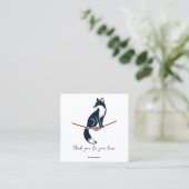 Renard sur corde, carte de visite shibari (Debout devant)