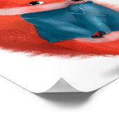 Renard timide aquarelle mignon | Impression murale (Coin)