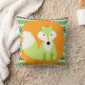 Renard vert Chevron sur oreiller orange (Couverture)