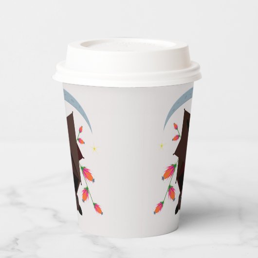 Renard volant 8oz. Gobelets en papier (Gauche)