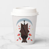 Renard volant 8oz. Gobelets en papier (Verso)