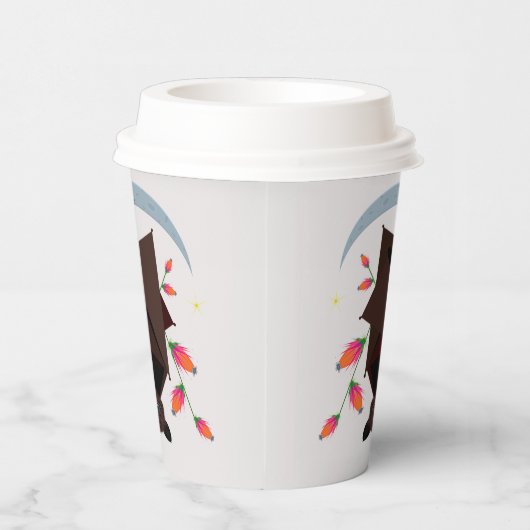 Renard volant 8oz. Gobelets en papier (Droite)